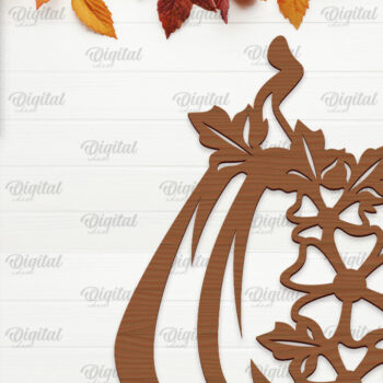 Intra απο ξύλο plywood 3mm-4mm πάχος – Πακέτο κοπής με λέιζερ διακόσμηση τοίχου κολοκύθες Δίασταση 40x30 cm INTRAFABR-102191163 - Image 4