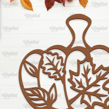 Intra απο ξύλο plywood 3mm-4mm πάχος – Πακέτο κοπής με λέιζερ διακόσμηση τοίχου κολοκύθες Δίασταση 40x30 cm INTRAFABR-102191163 - Image 7