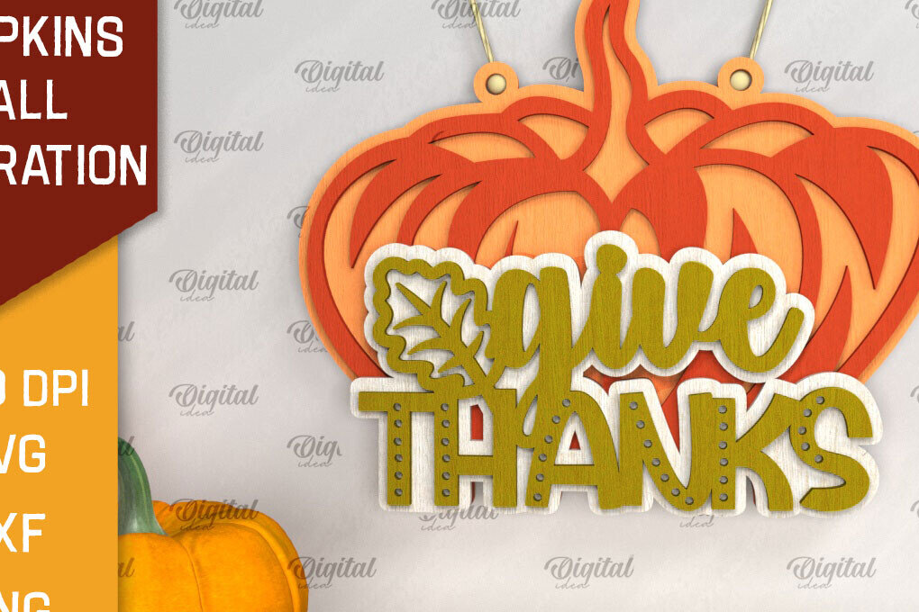 Intra απο ξύλο plywood 3mm-4mm πάχος – Διακόσμηση τοίχου με κολοκύθες LaserCut  Δίασταση  40x30 cm INTRAFABR-102890677