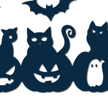 Intra απο ξύλο plywood 3mm-4mm πάχος – Σετ "Pumpkins, Cats, Bats & Ghosts". Δίασταση  20x20 cm INTRAFABR-103171382 - Image 2