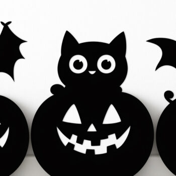Intra απο ξύλο plywood 3mm-4mm πάχος – Σετ "Pumpkins, Cats, Bats & Ghosts". Δίασταση  20x20 cm INTRAFABR-103171382 - Image 7
