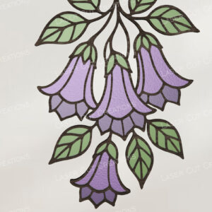 Intra απο ξύλο plywood 3mm-4mm πάχος – Μωβ Bellflower Suncatcher Δίασταση  20x20 cm INTRAFABR-125248130