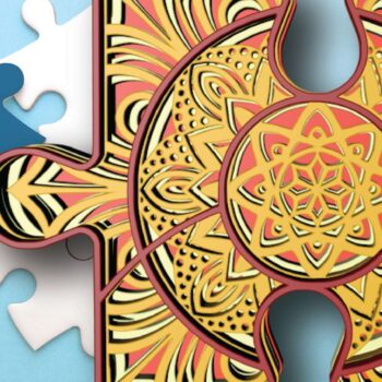 Intra απο ξύλο plywood 3mm-4mm πάχος – Παζλ, 4 στρώσεις, 3d Mandala Δίασταση  20x20 cm INTRAFABR-29920223 - Image 3