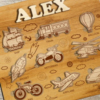 Intra απο ξύλο plywood 3mm-4mm πάχος – Πρότυπο χειροτεχνίας με στρώσεις παζλ για παιδιά Δίασταση  20x20 cm INTRAFABR-86494945 - Image 2