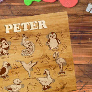 Intra απο ξύλο plywood 3mm-4mm πάχος – Παζλ για παιδιά με ζώα, πρότυπο Δίασταση  20x20 cm INTRAFABR-86815438 - Image 3