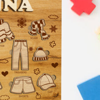 Intra απο ξύλο plywood 3mm-4mm πάχος – Puzzle Fot Kids, Πρότυπο κοπής πολλαπλών επιπέδων Δίασταση  20x20 cm INTRAFABR-86548799 - Image 2