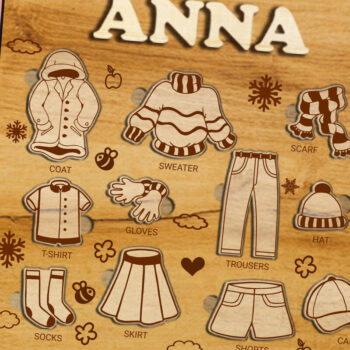 Intra απο ξύλο plywood 3mm-4mm πάχος – Puzzle Fot Kids, Πρότυπο κοπής πολλαπλών επιπέδων Δίασταση  20x20 cm INTRAFABR-86548799 - Image 3