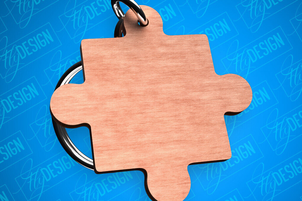 Intra απο ξύλο plywood 3mm-4mm πάχος – Μπρελόκ Puzzle Shapes Δίασταση  5x5 cm INTRAFABR-82325722