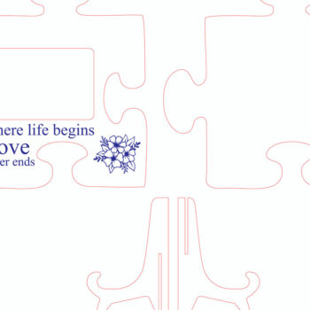 Intra απο ξύλο plywood 3mm-4mm πάχος – Παζλ Piece Frame Δίασταση  45x45 cm INTRAFABR-102982014 - Image 3