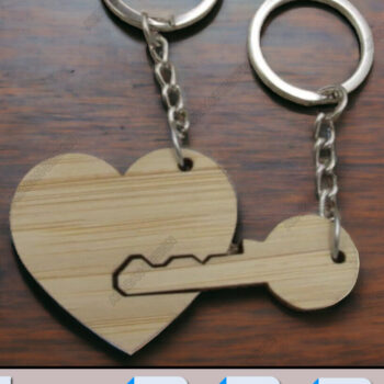 Intra απο ξύλο plywood 3mm-4mm πάχος – Μπρελόκ Παζλ που συμπλέκεται καρδιά Δίασταση  5x5 cm INTRAFABR-95003988 - Image 4