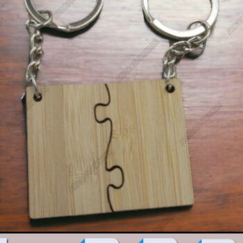 Intra απο ξύλο plywood 3mm-4mm πάχος – Μπρελόκ Παζλ που συμπλέκεται καρδιά Δίασταση  5x5 cm INTRAFABR-95003988 - Image 5