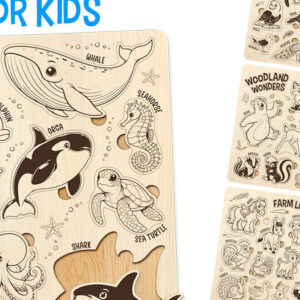 Intra απο ξύλο plywood 3mm-4mm πάχος – Σετ παζλ για παιδιά Αρχείο κοπής με λέιζερ Δίασταση  20x20 cm INTRAFABR-98526423