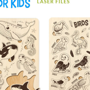 Intra απο ξύλο plywood 3mm-4mm πάχος – Σετ παζλ για παιδιά Αρχείο κοπής με λέιζερ Δίασταση  20x20 cm INTRAFABR-98526423 - Image 2