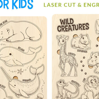 Intra απο ξύλο plywood 3mm-4mm πάχος – Σετ παζλ για παιδιά Αρχείο κοπής με λέιζερ Δίασταση  20x20 cm INTRAFABR-98526423 - Image 4