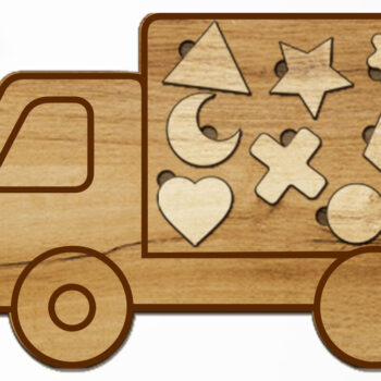 Intra απο ξύλο plywood 3mm-4mm πάχος – Ταξινόμηση σχημάτων παζλ, αρχείο κοπής σε επίπεδα Δίασταση  20x20 cm INTRAFABR-87957351 - Image 1