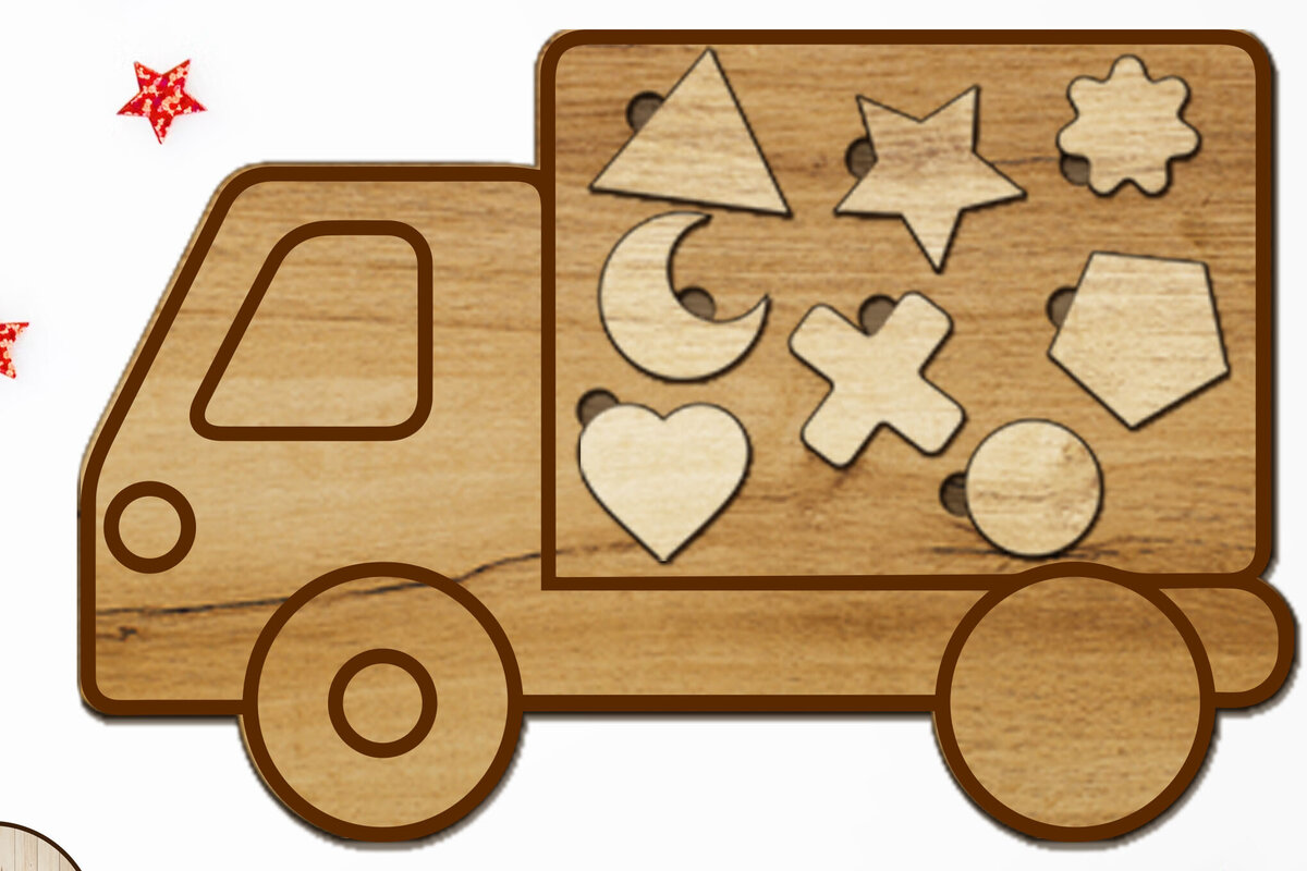 Intra απο ξύλο plywood 3mm-4mm πάχος – Ταξινόμηση σχημάτων παζλ, αρχείο κοπής σε επίπεδα Δίασταση  20x20 cm INTRAFABR-87957351