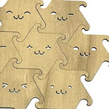 Intra απο ξύλο plywood 3mm-4mm πάχος – Παζλ Ξύλινα σουβέρ Interlock Coupper Δίασταση 20x20 cm INTRAFABR-35440740 - Image 3