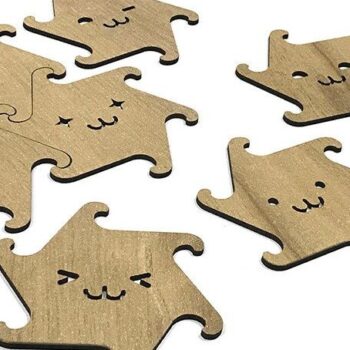 Intra απο ξύλο plywood 3mm-4mm πάχος – Παζλ Ξύλινα σουβέρ Interlock Coupper Δίασταση 20x20 cm INTRAFABR-35440740 - Image 2