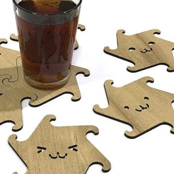 Intra απο ξύλο plywood 3mm-4mm πάχος – Παζλ Ξύλινα σουβέρ Interlock Coupper Δίασταση 20x20 cm INTRAFABR-35440740 - Image 4