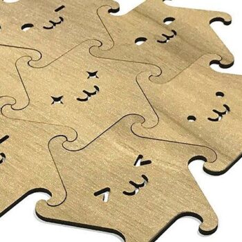 Intra απο ξύλο plywood 3mm-4mm πάχος – Παζλ Ξύλινα σουβέρ Interlock Coupper Δίασταση 20x20 cm INTRAFABR-35440740 - Image 5