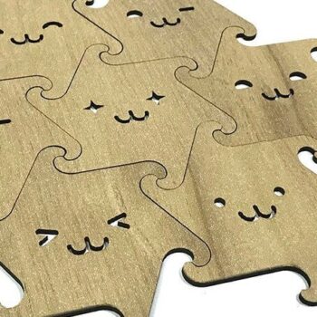 Intra απο ξύλο plywood 3mm-4mm πάχος – Παζλ Ξύλινα σουβέρ Interlock Coupper Δίασταση 20x20 cm INTRAFABR-35440740 - Image 6