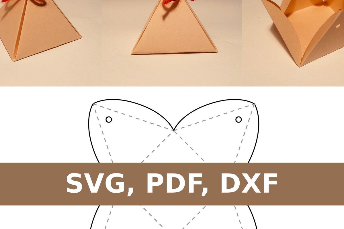 Intra απο ξύλο plywood 3mm-4mm πάχος – Κουτί σε σχήμα πυραμίδας Δίασταση  20x20 cm INTRAFABR-33153219