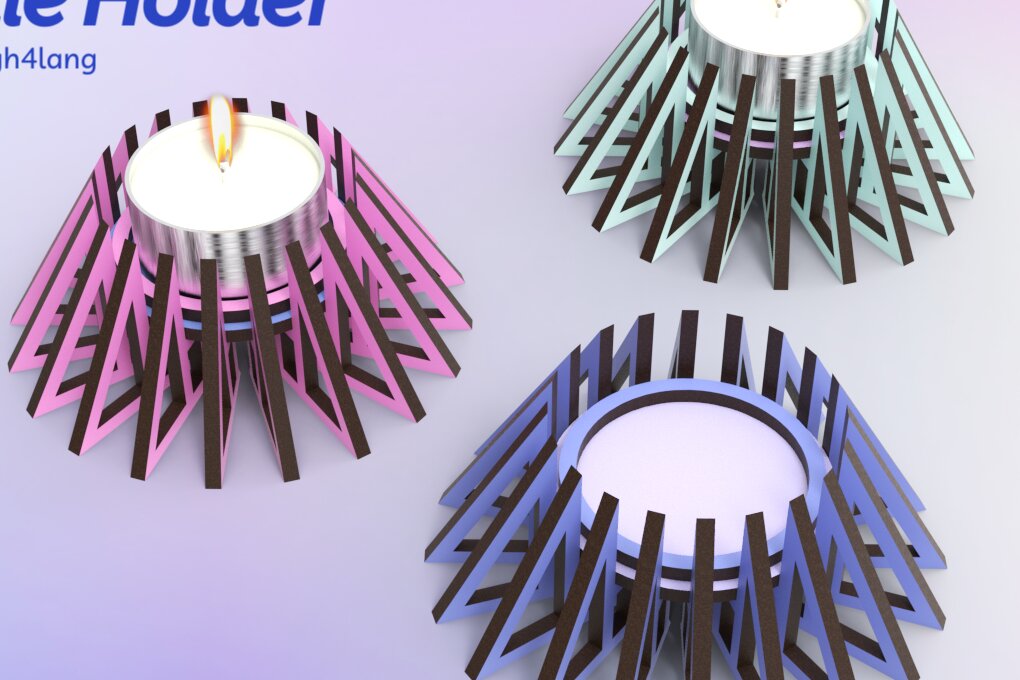 Intra απο ξύλο plywood 3mm-4mm πάχος – Θήκη ρεσώ πυραμίδας | Αρχείο κοπής με λέιζερ Δίασταση  20x20 cm INTRAFABR-90666402