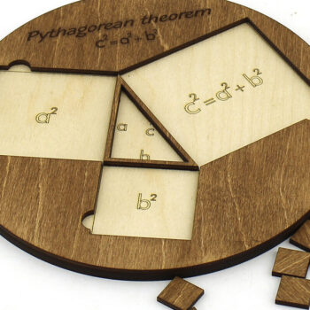 Intra απο ξύλο plywood 3mm-4mm πάχος – Απόδειξη Πυθαγόρειου Θεωρήματος. Αρχείο λέιζερ Δίασταση  20x20 cm INTRAFABR-93776681 - Image 3