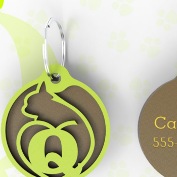 Intra απο ξύλο plywood 3mm-4mm πάχος – Q | Ετικέτα αναγνώρισης γάτας | Αρχείο κοπής με λέιζερ | Δίασταση  20x20 cm INTRAFABR-92347512 - Image 1