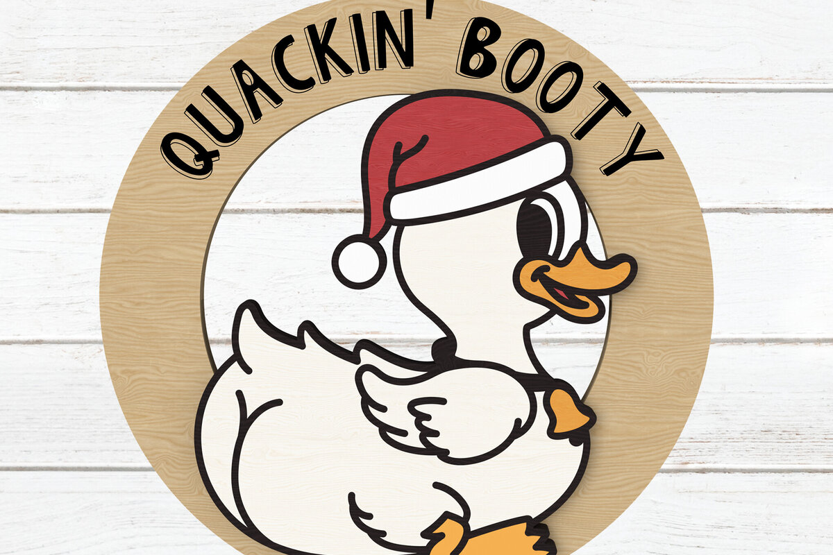 Intra απο ξύλο plywood 3mm-4mm πάχος – Στολίδι για πάπια Quackin' Booty Δίασταση  20x20 cm INTRAFABR-108798888