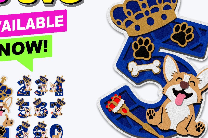 Intra απο ξύλο plywood 3mm-4mm πάχος – Queen και Corgi Δίασταση  20x20 cm INTRAFABR-53742551