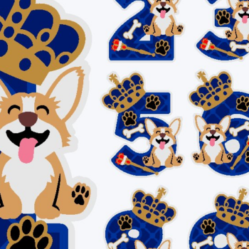 Intra απο ξύλο plywood 3mm-4mm πάχος – Queen και Corgi Δίασταση  20x20 cm INTRAFABR-53742551 - Image 2