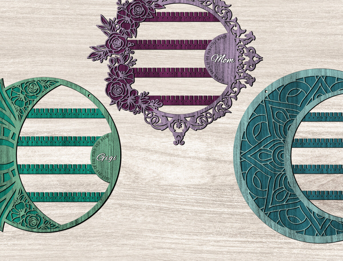 Intra απο ξύλο plywood 3mm-4mm πάχος – Σετ σταντ σκουλαρικιών Queen Flowers Δίασταση  20x20 cm INTRAFABR-26062702