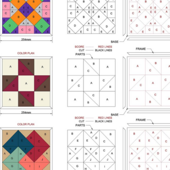 Intra απο ξύλο plywood 3mm-4mm πάχος – Μοτίβα μπλοκ παπλωμάτων 111 Δίασταση 20x20 cm INTRAFABR-118028450 - Image 1