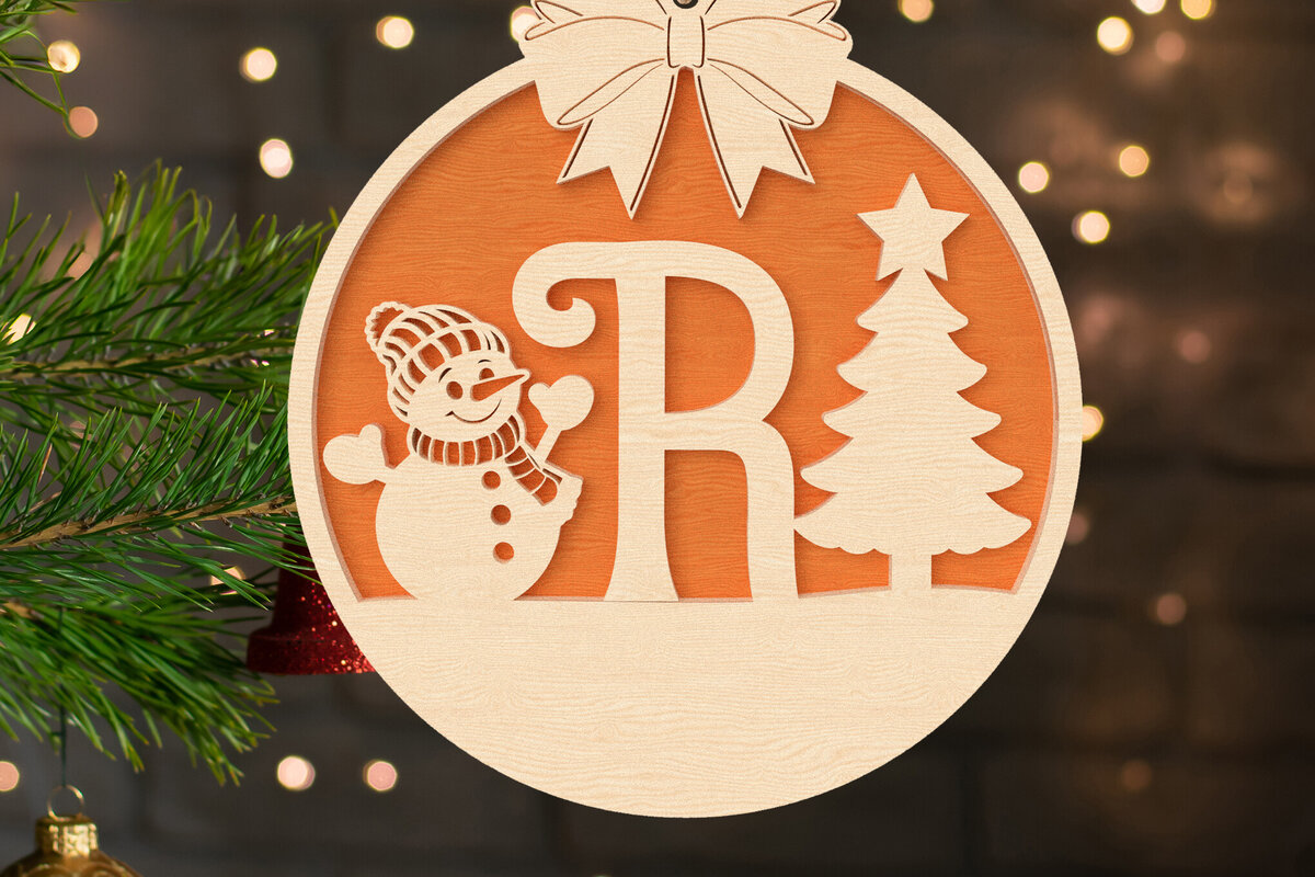 Intra απο ξύλο plywood 3mm-4mm πάχος – R Αρχικό χριστουγεννιάτικο στολίδι Δίασταση  20x20 cm INTRAFABR-107430353