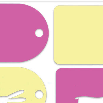 Intra απο ξύλο plywood 3mm-4mm πάχος – Ετικέτες δώρου Rabbit and Hare Δίασταση 20x20 cm INTRAFABR-61954951 - Image 2