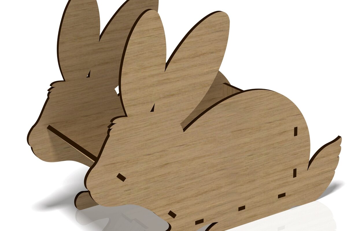 Intra απο ξύλο plywood 3mm-4mm πάχος – Rabbit Box, Animal Box, File Δίασταση  20x20 cm INTRAFABR-41134087