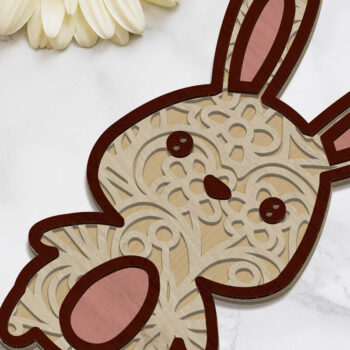 Intra απο ξύλο plywood 3mm-4mm πάχος – Διακοσμητικό πρότυπο κοπής λέιζερ κουνελιών Δίασταση 40x30 cm INTRAFABR-91691147 - Image 3