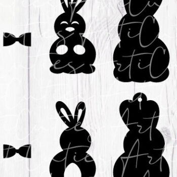 Intra απο ξύλο plywood 3mm-4mm πάχος – Πρότυπο σκουλαρίκια κουνελιού Δίασταση 5x5 cm INTRAFABR-8047716 - Image 3