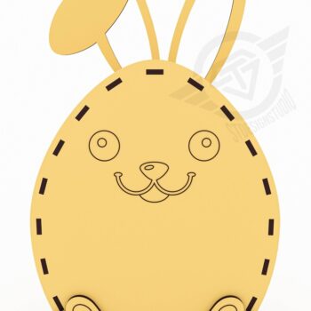 Intra απο ξύλο plywood 3mm-4mm πάχος – Αρχεία κοπής με λέιζερ Rabbit Easter Moneybox Δίασταση  20x20 cm INTRAFABR-119476759 - Image 3