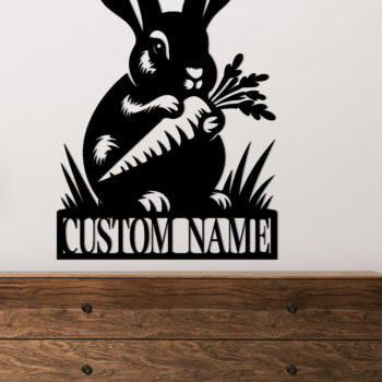 Intra απο ξύλο plywood 3mm-4mm πάχος – Μεταλλικό σημάδι όνομα κουνελιού Δίασταση  20x20 cm INTRAFABR-114316445 - Image 2