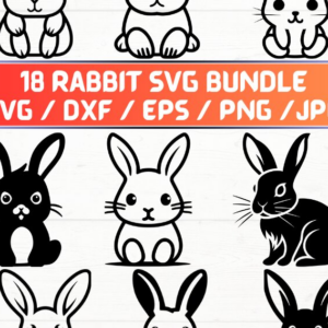 Intra απο ξύλο plywood 3mm-4mm πάχος – Rabbit, DXF, EPS, JPG, PNG Δίασταση 20x20 cm INTRAFABR-115722510