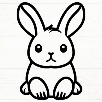 Intra απο ξύλο plywood 3mm-4mm πάχος – Rabbit, DXF, EPS, JPG, PNG Δίασταση  20x20 cm INTRAFABR-115722510 - Image 3