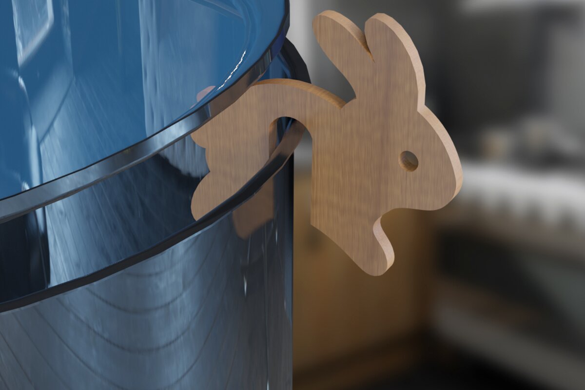 Intra απο ξύλο plywood 3mm-4mm πάχος – Κουνέλι. Pot Prop Δίασταση  20x20 cm INTRAFABR-79049351