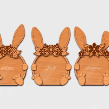 Intra απο ξύλο plywood 3mm-4mm πάχος – ΚΟΥΝΙΛΙΑ ΠΑΣΧΑΛΙΝΑ Γλυκά Κουτί Πακέτο, Καραμέλα Δίασταση  20x20 cm INTRAFABR-27154133 - Image 7