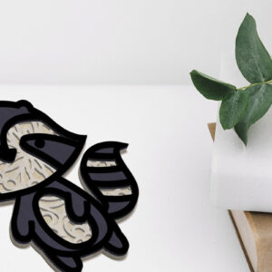 Intra απο ξύλο plywood 3mm-4mm πάχος – Διακοσμητικό πρότυπο κοπής λέιζερ ρακούν Δίασταση 40x30 cm INTRAFABR-91780824