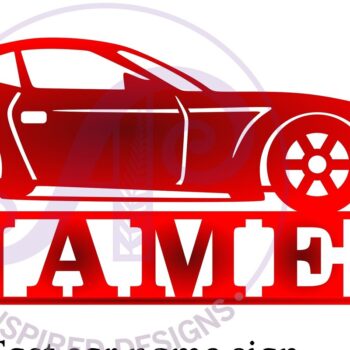 Intra απο ξύλο plywood 3mm-4mm πάχος – Αρχείο περικοπής Name Race Car Δίασταση  20x20 cm INTRAFABR-68519852 - Image 2