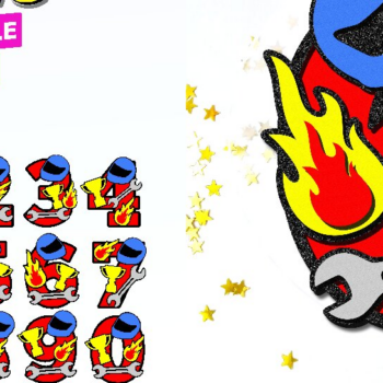 Intra απο ξύλο plywood 3mm-4mm πάχος – Race Car Numbers 3D Δίασταση  20x20 cm INTRAFABR-85300098 - Image 1