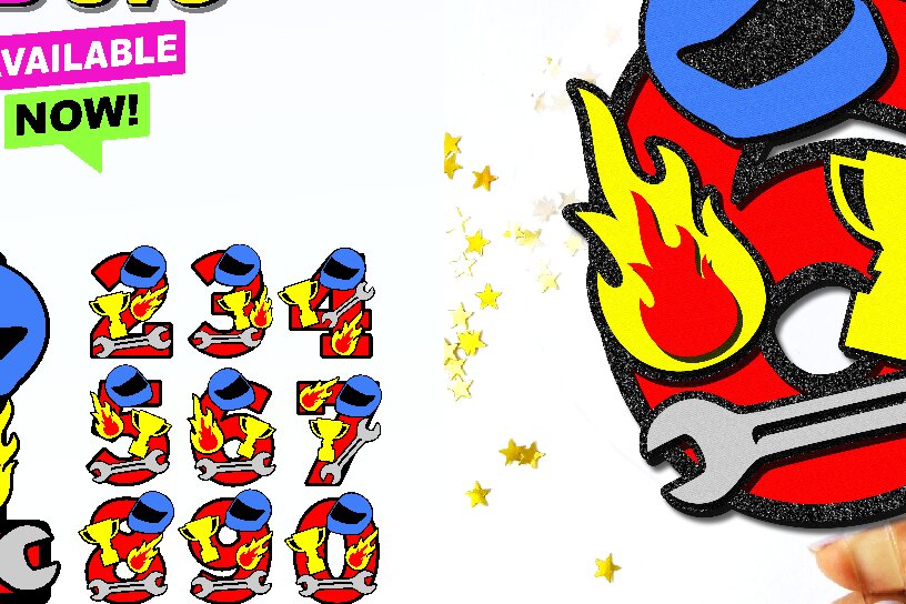 Intra απο ξύλο plywood 3mm-4mm πάχος – Race Car Numbers 3D Δίασταση  20x20 cm INTRAFABR-85300098