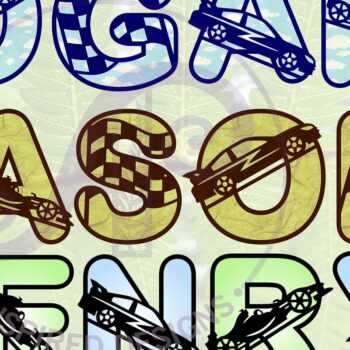 Intra απο ξύλο plywood 3mm-4mm πάχος – Πακέτο αλφαβήτου Racing Car Letters 78SVG Δίασταση  20x20 cm INTRAFABR-67960790 - Image 3